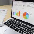 Laptop Displaying Charts