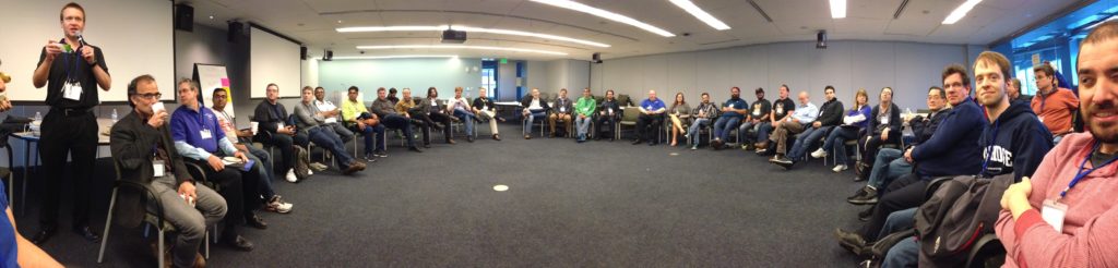 Mob programming conference circle of attendees